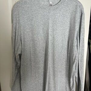 Gray Long Sleeve skims boyfriend tee